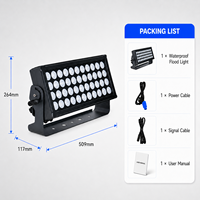 44PCS*10W RGBW 4-10-1 Proyector LED de lavado y inundación IP65 Impermeable Aleación de Aluminio 2700K-10000K Control DMX512 Iluminación de Escenario Exterior