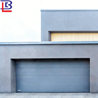 Porte de garage en aluminium sectionnelle pour villa, sur mesure, vente en gros