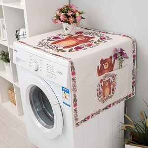 Flores antideslizantes <span class=keywords><strong>Lavadora</strong></span> floral Alfombrilla superior Arandela <span class=keywords><strong>Protector</strong></span> superior <span class=keywords><strong>para</strong></span> lavandería Cocina Hogar - Product Image 2