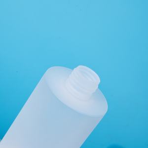 Botella redonda mate transparente personalizada, 100ml, 225ml, 300ml, paquete cosmético, aceite capilar de plástico esmerilado, botella con bomba de bloqueo de aceite esencial corporal - Product Image 3