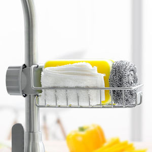 Évier de cuisine organisateur d'ustensiles étagère de rangement égouttoir en tissu en acier inoxydable <span class=keywords><strong>porte</strong></span>-<span class=keywords><strong>éponge</strong></span> d'évier monocouche - Product Image 5