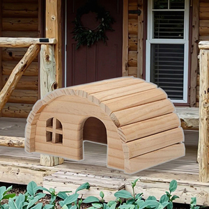 Tự Nhiên Bằng Gỗ Hamster Hideout Hut-Nhát Động Vật Nhỏ Nhà Cho Lùn Hamster & Chuột (7x5x4in) - Product Image 3