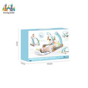 Tapis d'éveil et portique d'activités 2-en-1 en coton pour bébé, avec piano, 0-12 mois - Product Image 3