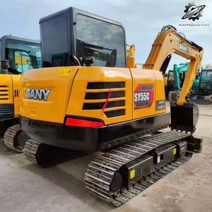Mini-excavatrice sur chenilles Sany55 d'occasion, 5,7 tonnes, godet de 0,2 m³, marque chinoise d'origine, petite excavatrice de chantier, faible nombre d'heures, bon état - Product Image 2