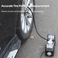 Compresseur d'air portable pour voiture 12V 150 PSI avec moniteur de pression des pneus, lumière d'urgence, construction métallique, certifié CE