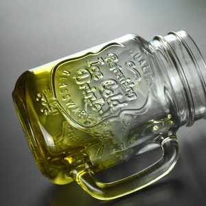 Bình Thủy Tinh Mason Có Tay Cầm Bóng 450Ml Với Ống Hút - Product Image 3