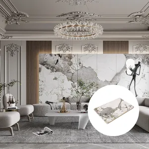 Marble Style Interior Wall Panels Cladding Indoor Waterproof Uv Marble Plastic Sheet Pvc Wall Panel White For Indoor Decoration