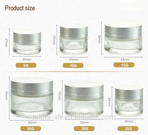 Mini Contenitore in <span class=keywords><strong>Vetro</strong></span> Smerigliato per Cosmetici e Cura Personale, 5 ml 10ml 15ml 0.5oz, per Balsamo Labbra con Coperchio - Product Image 4