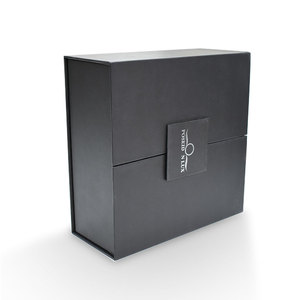 Luxury Double-Door Magnetic Perfume Bottle Gift <b>Box</b> Custom Rigid Paperboard Display Sponge Foil Stamping for High-End Gifts - Product Image 1