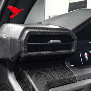 LHD อุปกรณ์ตกแต่งภายใน<span class=keywords><strong>รถ</strong></span>ยนต์สำหรับ Toyota Tacoma 2024 2025<span class=keywords><strong>คอนโซล</strong></span>กลางฝาครอบทับตัด ABS <span class=keywords><strong>ลายไม้</strong></span>สีดำ1ชุด - Product Image 2