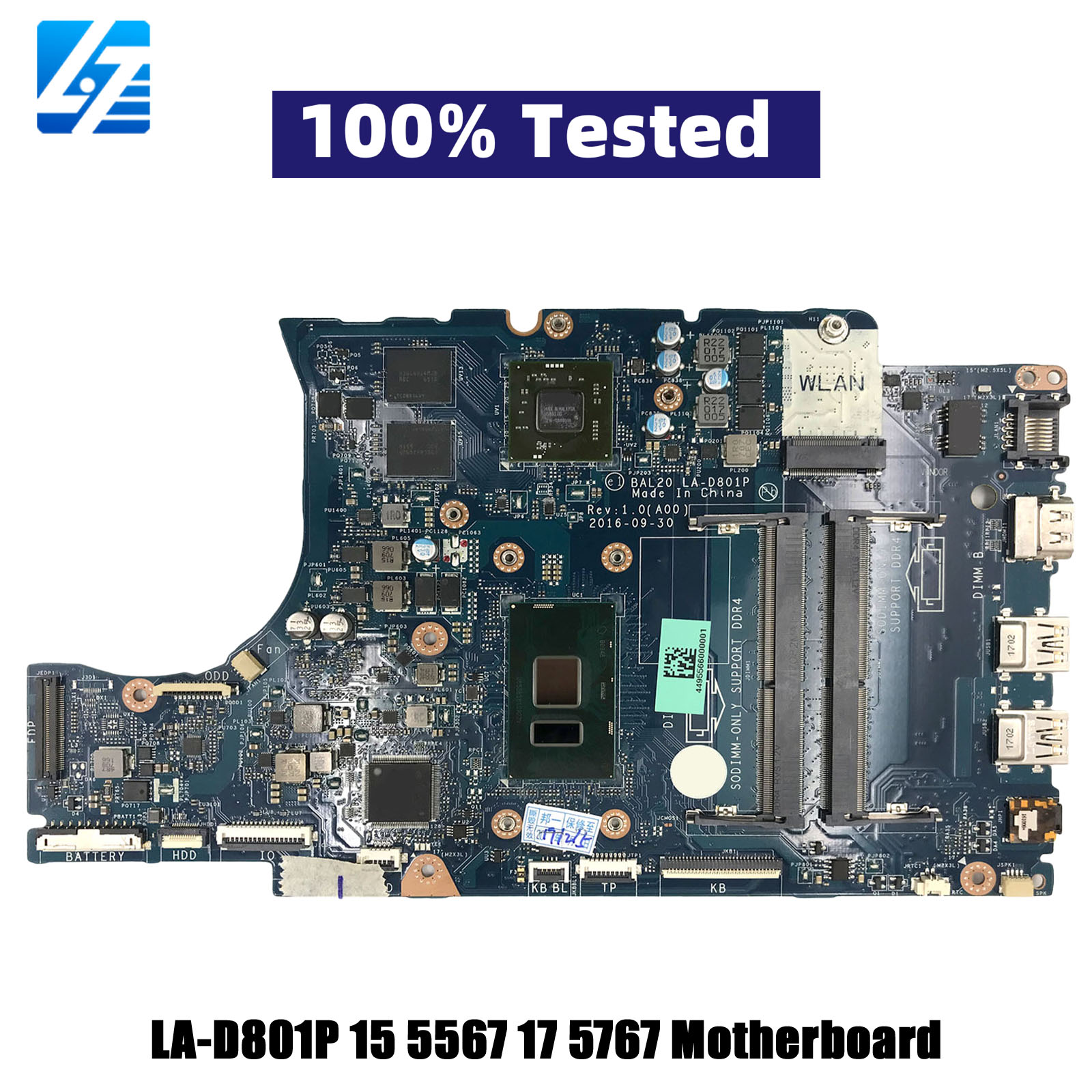 Carte Mère VAW00 LA-9104P Celeron 887 4Go RAM pour Dell Inspiron 3521