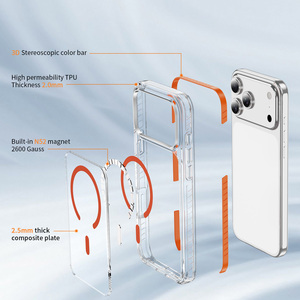 Funda de Teléfono de Lujo con Diseño Deportivo, Acrílico y TPU, Protección Antigolpes, Carga Inalámbrica Magnética para iPhone 17 Pro Max, 16, 15, 14, 13, 12 - Product Image 4