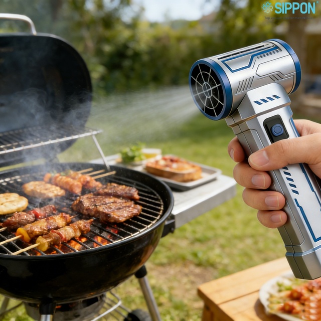 SIPPON 60000RPM Rechargeable Adjustable Speed Mini Turbo Jet Fan Super Powerful Cordless Turbo Air Duster for Car Computer Snow