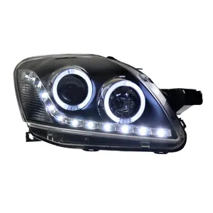 Modifiye LED melek göz gündüz çalışan ışık lensi xenon lamba için uygun Toyota vios 2008-2013 far takımı