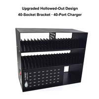 Chargeur multi-appareils Station de charge de téléphone électrique 40 ports Armoire de charge de téléphone portable USB avec support pour téléphone et tablette