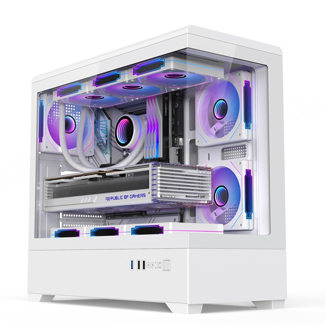 BAJEAL Customized Full Tower PC Gaming Case EATX/ATX/Micro-ATX/Mini-ITX Tempered Glass Side Window Steel+Glass Construction