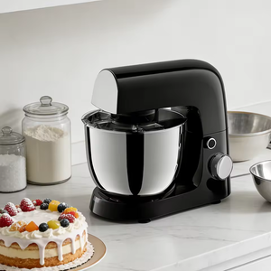 Mélangeur planétaire électrique sur pied en acier inoxydable 4L personnalisé pour la maison, avec crochets pétrisseurs doubles, 6 vitesses, 1500W - Product Image 6