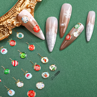 Noël atmosphère Nail Art autocollants 5D en relief en trois dimensions dessin animé bonhomme de neige ongle autocollant décoration