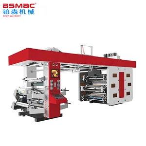 6 Color Satellite Flexo Printing Machine High Speed PE/BOPP Film Plastic T-shirt Bag CI Flexo Printing Machine