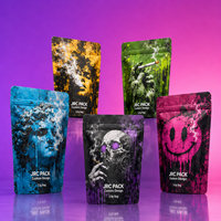 Sac en Mylar Réutilisable Anti-Odeur avec Logo Personnalisé 3,5g Découpe à la Moule Ziplock Impression Gravure Forme Spéciale Impression en Forme d'Aliments