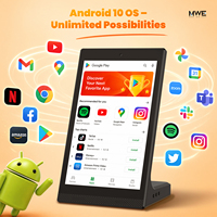 MWE US Stock Livraison Gratuite Écran Tactile Numérique Android HD 10,1 Pouces pour Affichage de Table, Kiosque WiFi/USB pour le Commerce de Détail