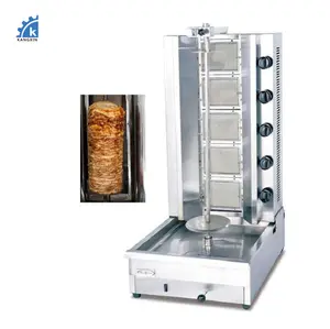 Churrasco Turkije Doner Kebab Maken Gas Kip Shoarma Machine Voor Sale4 Branders Vlees Product Making Machine