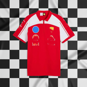 Maglie da Uomo in Poliestere Traspiranti ad Asciugatura Rapida Taglie Forti Impermeabili a Maniche Corte per la Squadra di Corse Automobilistiche F1 - Collezione Estiva 2026 - Product Image 1