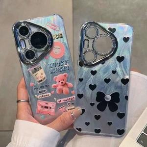 Funda para Teléfono con Diseño de Flores Amarillas y Lente Brillante para iPhone 17 16 15 14 13 12 Pro Max, Carcasa de TPU con Orificios Finos y Diseño de Pluma - Product Image 5