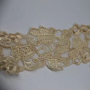 Золотая кружевная отделка Премиум Кружева Венеция Золотая кружевная отделка 5 см Высококачественная Роскошная золотая кружевная отделка Французская ткань кружевная ткань - Product Image 6