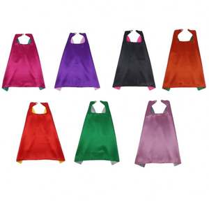 Pronto Stock per adulti per bambini mantelle per festa di Halloween 2 strati 70*70cm logo personalizzato per bambini supereroe mascherina - Product Image 4