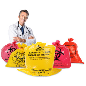 Factory Supplier Hospital Grade Disposal Plastic Biohazard Medical Waste Bag