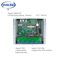 Mini PC Industrial Sin Ventilador de China, Doble Núcleo Intel I5 7360U, 2 Puertos Ethernet, Cliente Ligero, Computadora Integrada