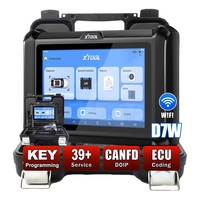 XTOOL D7W Programmeur de clés de voiture, machine de diagnostic automobile complète avec outil de programmation, scanner OBD2, décodeur et outil ECM