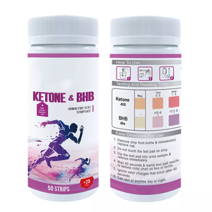 Bandelettes de <span class=keywords><strong>test</strong></span> d'<span class=keywords><strong>urine</strong></span> manuelle pour les résultats de cétone et de BHB en 40s Lot de 50 bandelettes de <span class=keywords><strong>test</strong></span> d'<span class=keywords><strong>urine</strong></span> en matière plastique pour le <span class=keywords><strong>test</strong></span> de cétone - Product Image 1