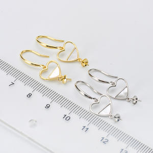 ต่างหูเงินแท้ S925 สไตล์รัก สำหรับใส่ไข่มุก DIY ขนาด 7-9 มม. รุ่น 20773 อุปกรณ์ทำเครื่องประดับ DIY - Product Image 2