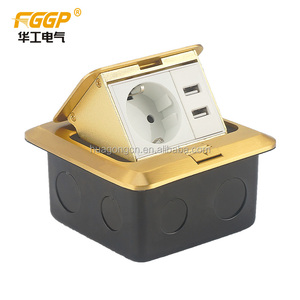 <span class=keywords><strong>Prise</strong></span> de sol escamotable allemande finlandaise Schuko CE GCC européenne 16A 2 ports SDK TV, boîtier EU auto-mise à la terre 110V-250V - Product Image 3