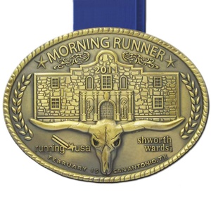 Medallas Deportivas Personalizadas de Aleación de Zinc 3D con Imitación Antigua para Premios de Finalistas de Maratón - Product Image 1