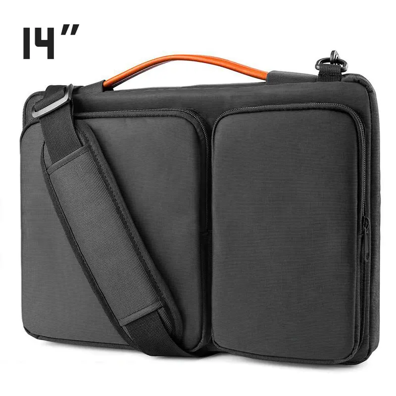 Sacoche à bandoulière pour MacBook Air Pro 15.6 Dell ASUS HP, mallette à poignée pour ordinateur portable, sac de voyage d'affaires de 13-14 pouces, nouvelle collection