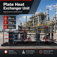 Unit Penukar Panas Cerdas Sistem HVAC Pemasok Global Baja Tahan Karat 316L 120m3/jam 360m3/jam 600m3/jam 1400KW 4200KW