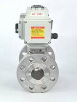 Vanne à boisseau sphérique motorisée à bride en acier inoxydable CF8 DN50 de 2 pouces, 220 V, 110 V, 24 V, pour le contrôle du vapeur, de l'eau, de l'huile et du gaz