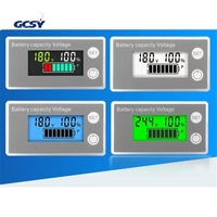 Indikator kapasitas baterai DC 8V-100V, pengukur voltase Voltmeter mobil motor litium asam timbal 12V 24V 48V 72V 6133A