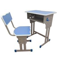Ensemble de bureau et chaise ergonomiques réglables pour étudiants avec tiroir de rangement pour l'étude en classe