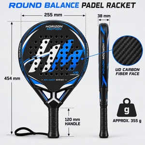 Raqueta de <span class=keywords><strong>Pádel</strong></span> de Fibra de Carbono UD, Forma Redonda, Cara Perforada, Logotipo Personalizado OEM ODM para Clubes y Marca Privada - Product Image 5