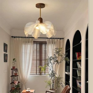 Lámpara Colgante Estilo Nórdico Francés Medieval Retro con Forma de Pétalo de Flor, Decorativa para Salón, <span class=keywords><strong>Comedor</strong></span>, Villa, E14 - Product Image 4