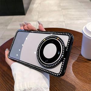 Funda para teléfono Huawei Mate 70 Pro, color caramelo, con diamantes de imitación, diseño transparente con ranuras, cobertura total, a prueba de golpes. - Product Image 5