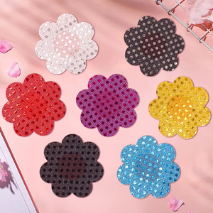 Sparkly 8cm Silicone Pasties Sexy Disposable Breast Nipple Cover Wholesale <strong>Boob</strong> <strong>Sticker</strong> for Women's Underwear Accessories - Product Image 4
