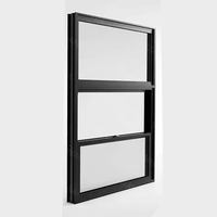 Fenêtre à battants en verre trempé insonorisée de haute qualité au design moderne pour la maison Fenêtres à guillotine simple en aluminium