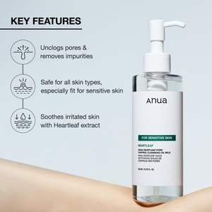 Anua Heartleaf Pore Control Cleansing Oil Mild 200Ml Para Piel Sensible - Product Image 4