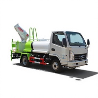 Camion anti-poussière 3cbm 4x2 avec canon à brouillard de 30m pour le nettoyage des rues communautaires