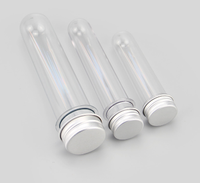 Venta caliente 30m 40ml 100mL PET Tubo de ensayo de plástico Tapón de rosca de aluminio Embalaje Botellas de plástico directas de fábrica